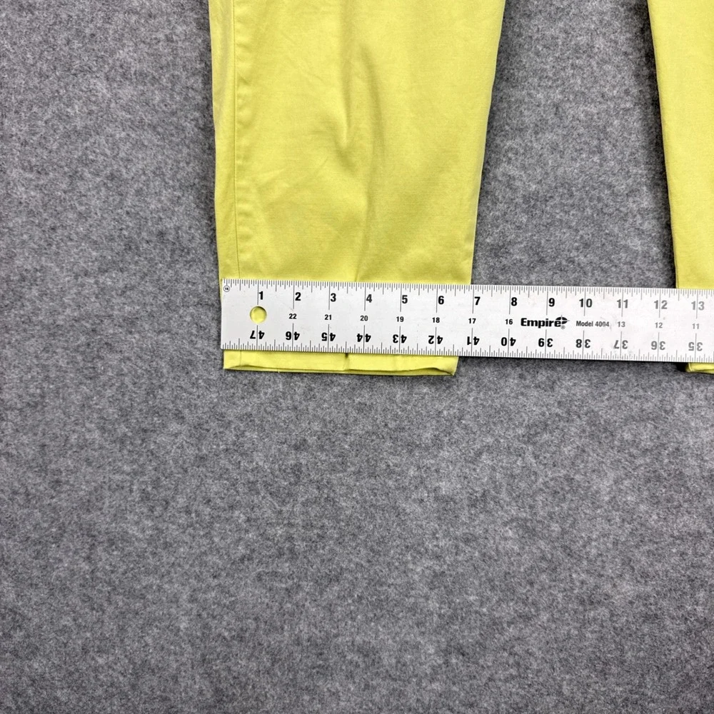 Talbots Cropped Pants 10P Yellow Stretch Cotton Chino Capri Petites